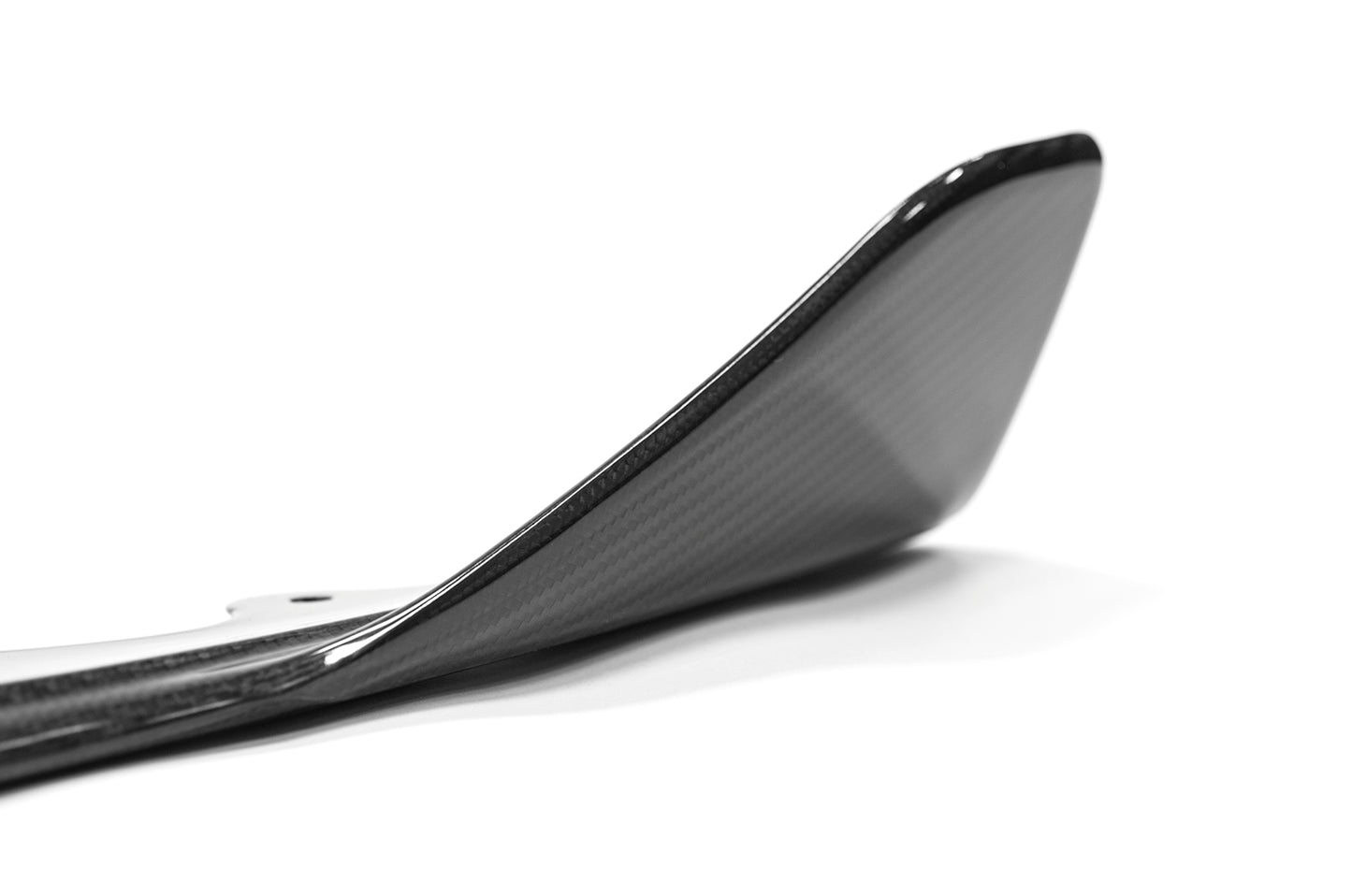 fragment of a black splitter on a white background
